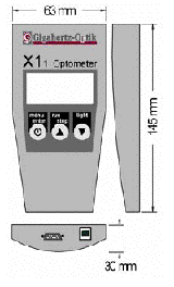 X1-1 Radiometer/Photometer dimensions